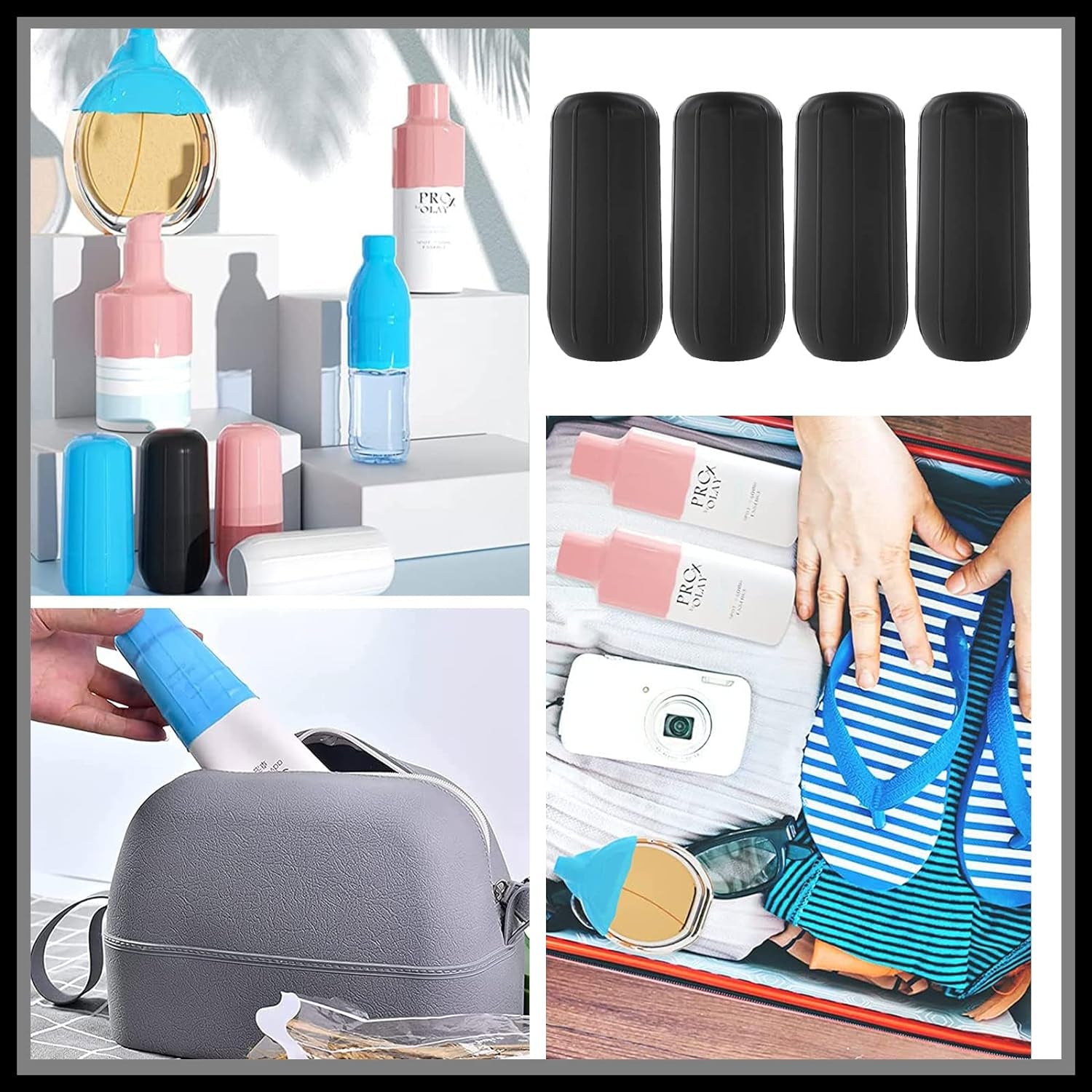 Elastic Sleeve for Leak Proofing Silicone Travel Bottle for Travel Container,Tra