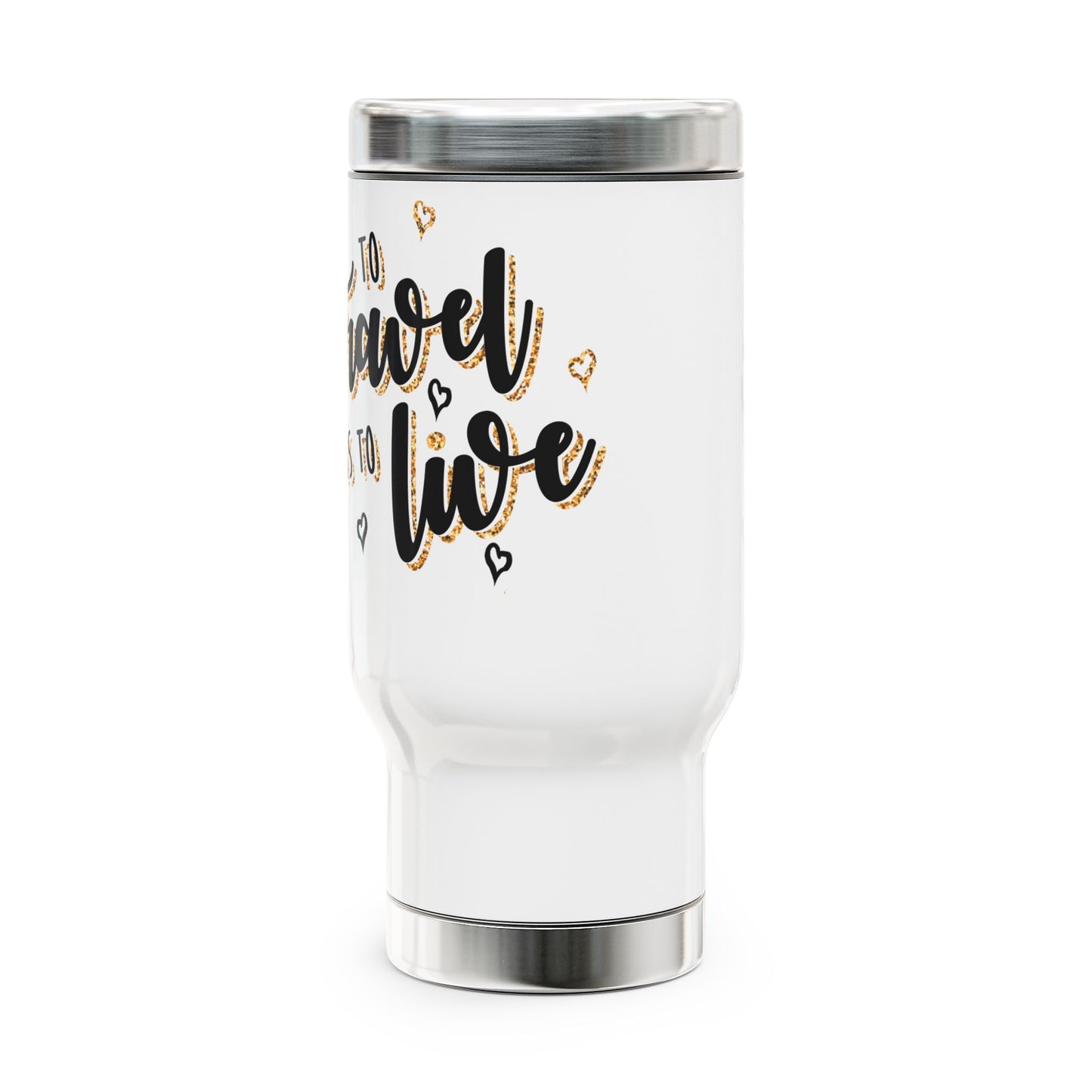 Stainless Steel Travel Mug with Handle, 14oz